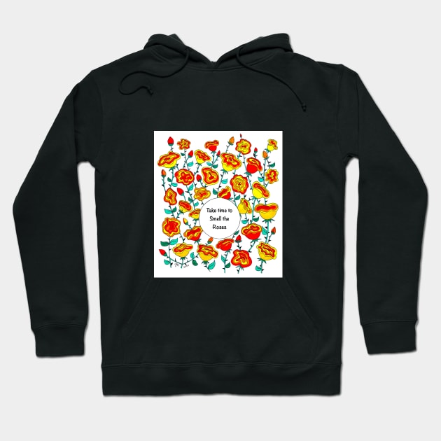 Smell the Roses Hoodie by Laughing Cat Designs